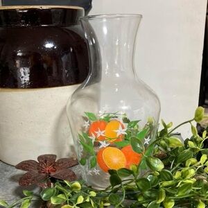 Vintage Citrus Delight Glass Vase by Anchor Hocking